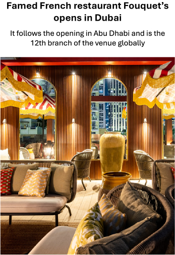 Le célèbre restaurant français Fouquet’s ouvre à Dubaï