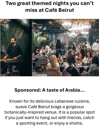 Deux soirées à thème à ne pas manquer au Café Beirut